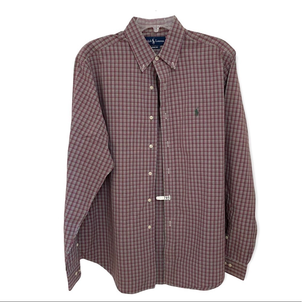 Ralph Lauren Classic Fit Plaid Shirt Sz 16 1/2 / L